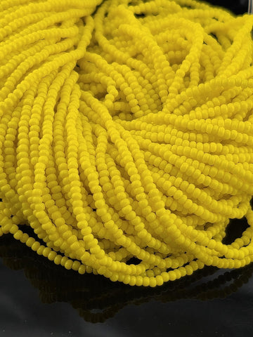 Preciosa 11/0 Czech Yellow Op 6 String/Hnk-Appx 19 Gms