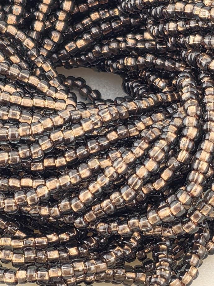 Czech Glass Seed Beads: Black Diamond Shine - Preciosa Rocaille 11/0