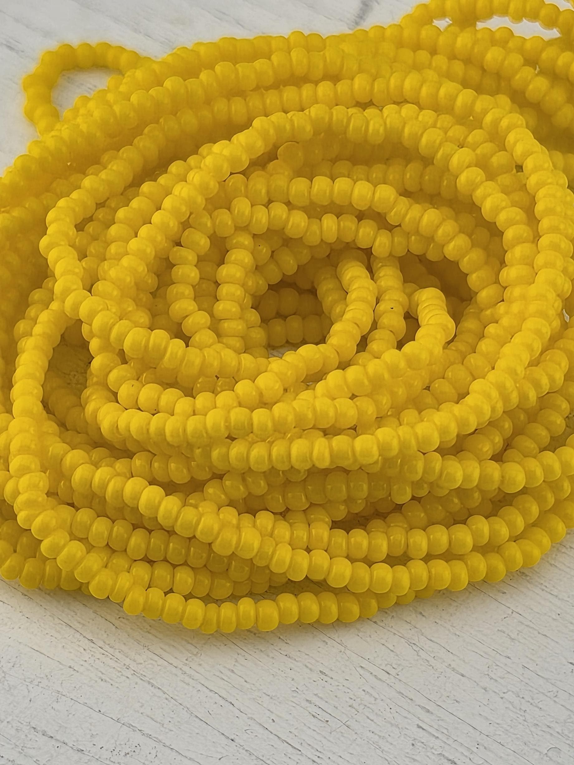 Preciosa 11/0 Czech Dk Yellow Op 6 String/Hnk-Appx 17 Gms