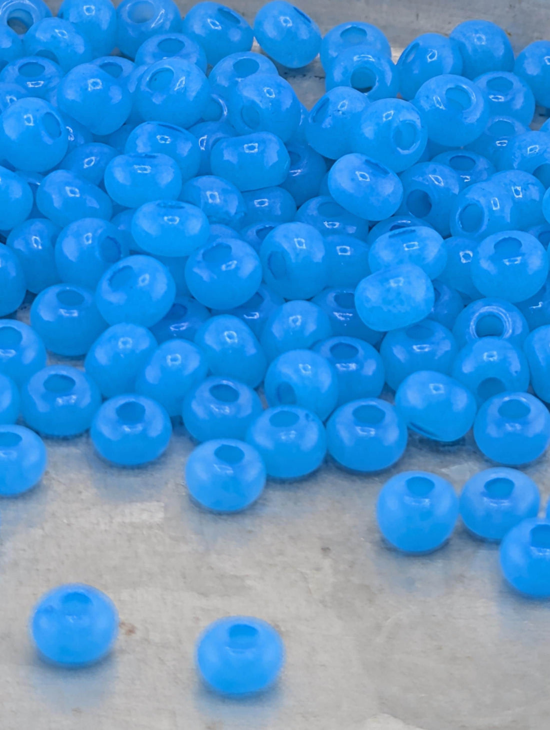 Seed Beads Size 6: Preciosa Aqua Opal Czech Glass - 24g Tube