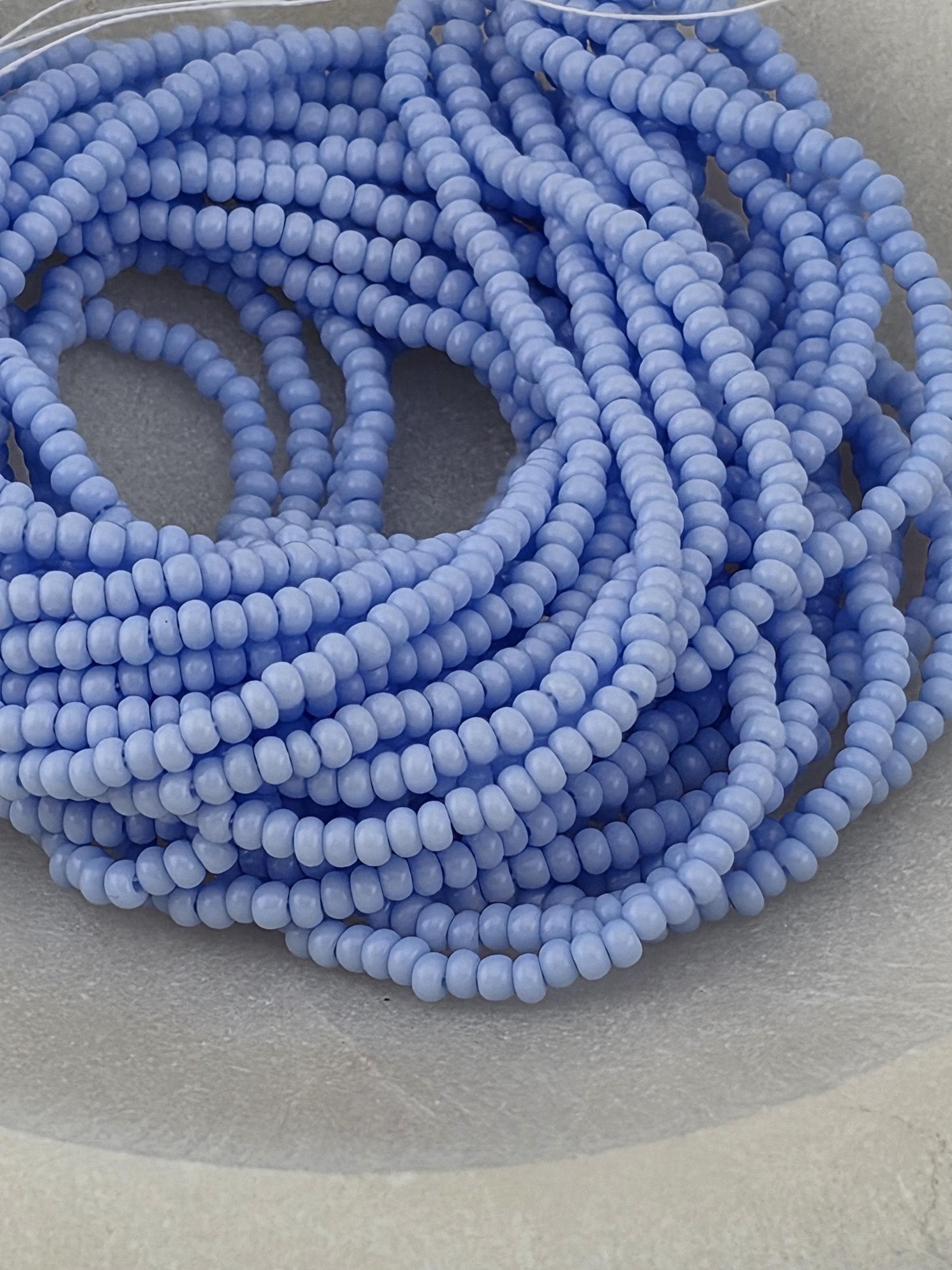 Powder Blue Preciosa Seed Beads - 11/0 Czech Glass, 6-string/20" half-hank