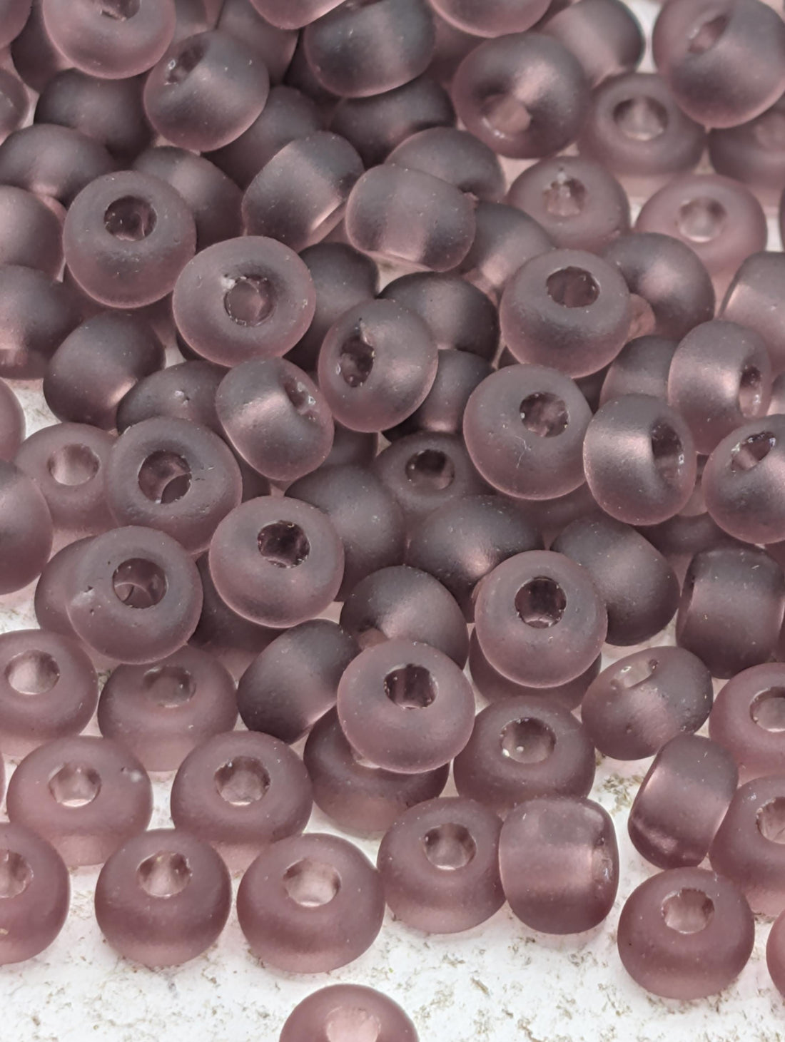 Preciosa Seed Beads: Purple Matte Translucent - Size 6, 15g Czech Glass
