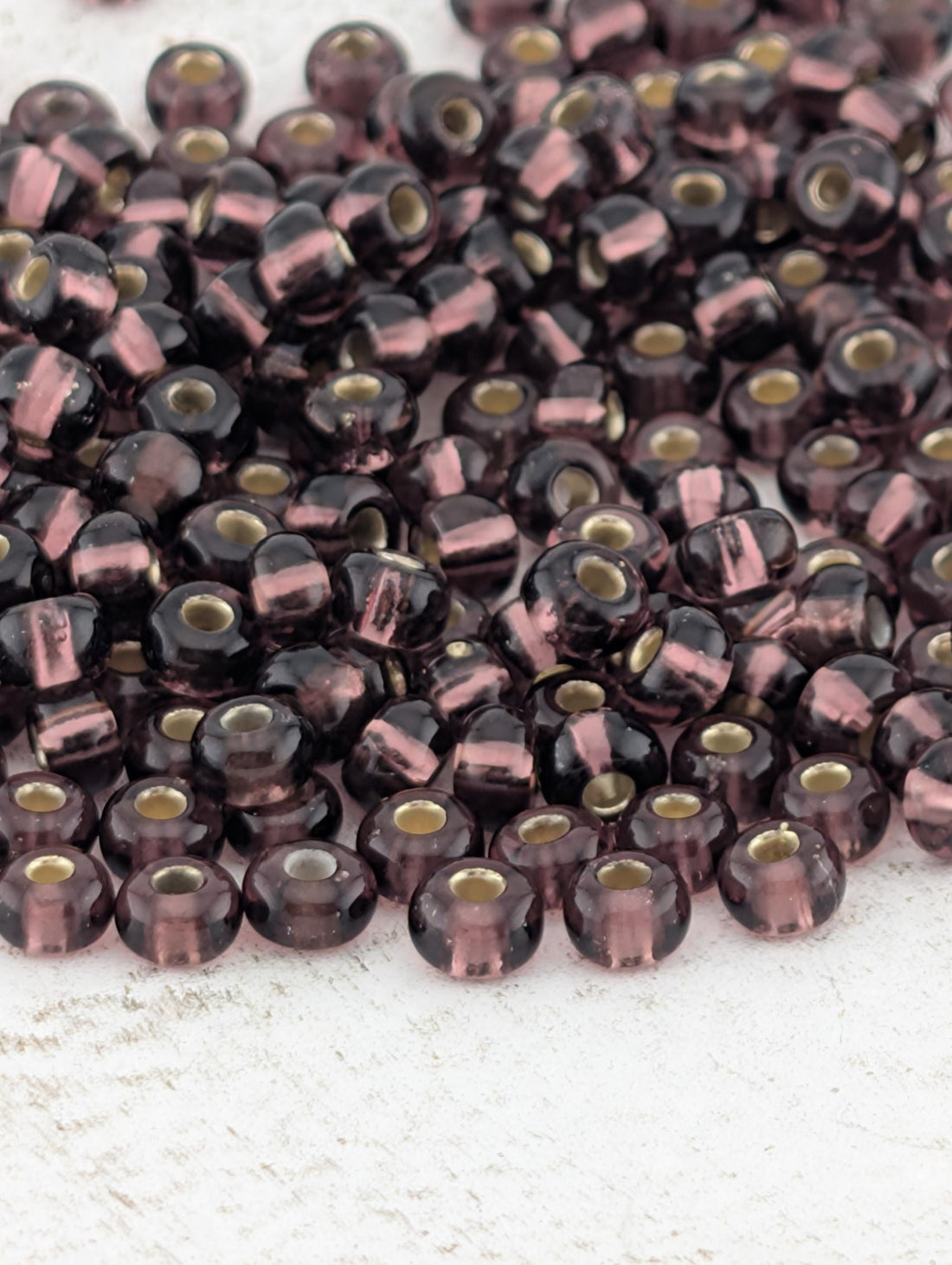 Seed Beads: Preciosa 6/0 Transparent Amethyst - Silver Lined, 15g