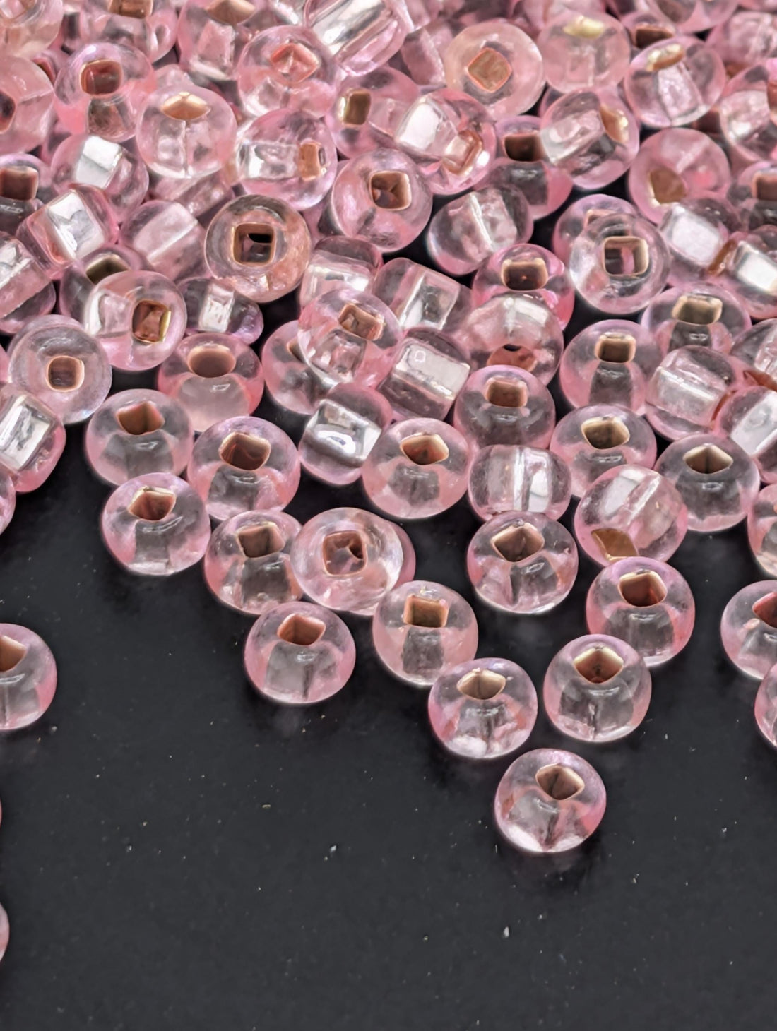 Preciosa Size 6 Seed Beads - Light Rose Transparent, 15g