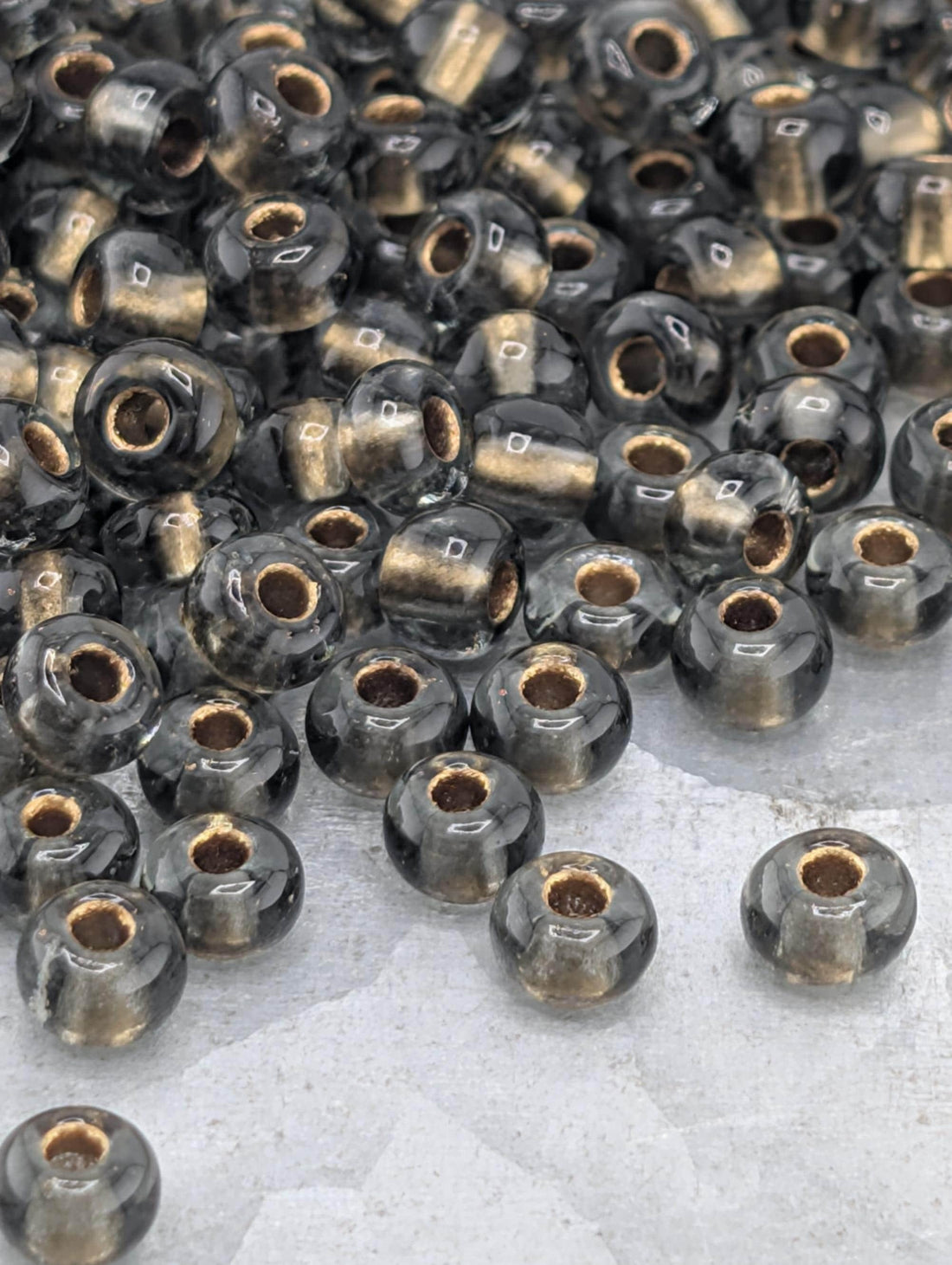 Preciosa Size 6 Seed Beads - Bronze Smoky Quartz, 15g Package