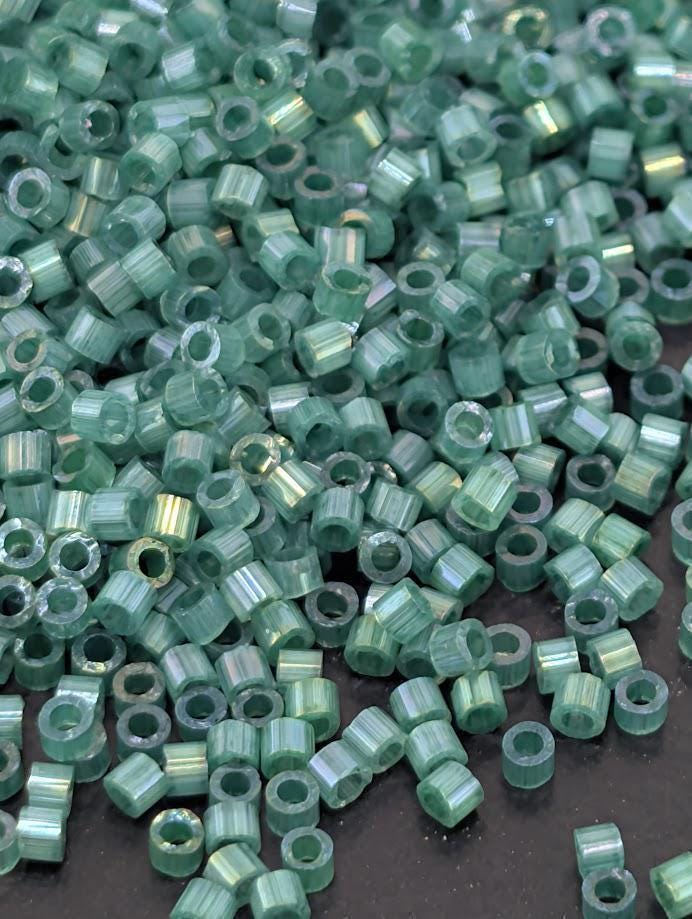 DB1814:New Fern Satin (D) (6 Gm Ea) Miyuki Delica (Size 11, 7 grams, ~1400 beads)