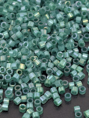 DB1814:New Fern Satin (D) (6 Gm Ea) Miyuki Delica (Size 11, 7 grams, ~1400 beads)