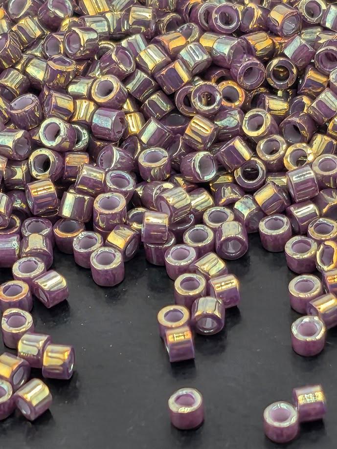 DB1011:Golden Green M/L/R Miyuki Delica (Size 11, 7 grams, ~1400 beads)