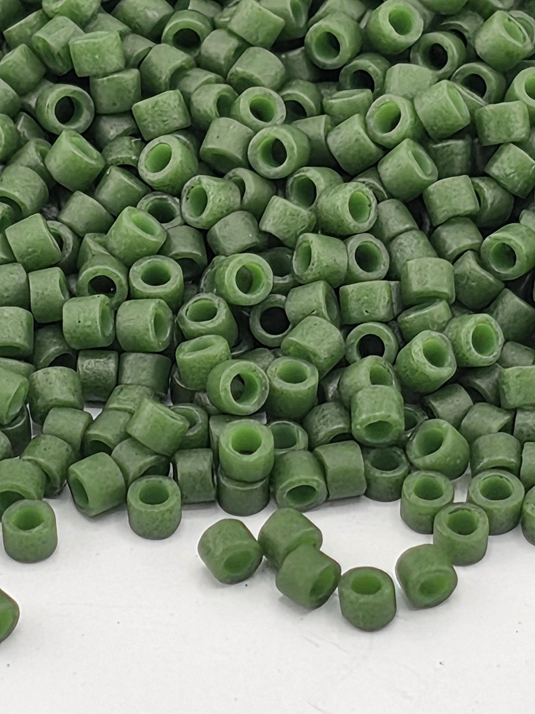 DB0797 Dark Olive Miyuki Delica Beads Matte Finish (Size 11, 7 grams, ~1400 beads)