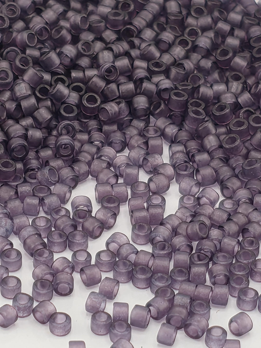 DB0782 Dark Amethyst Seed Beads - Translucent Matte Tube (Size 11, 7g, ~1400 beads)
