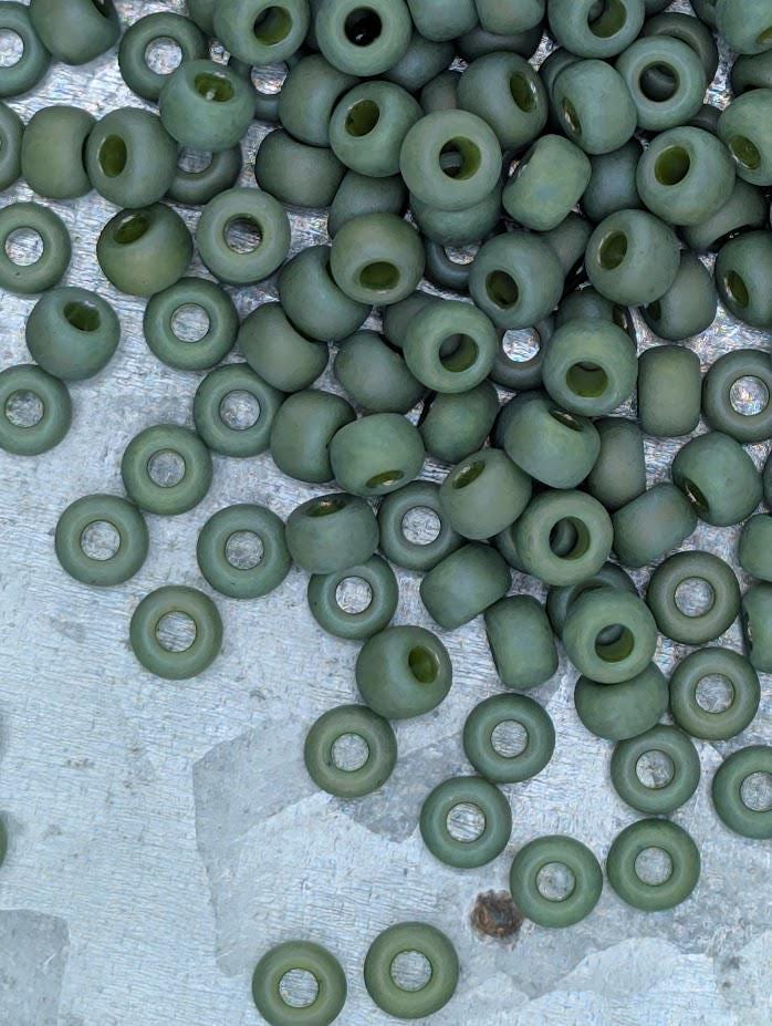 Miyuki Rocaille Beads: Fern Opaque Matte Glazed Rainbow - Size 6/0