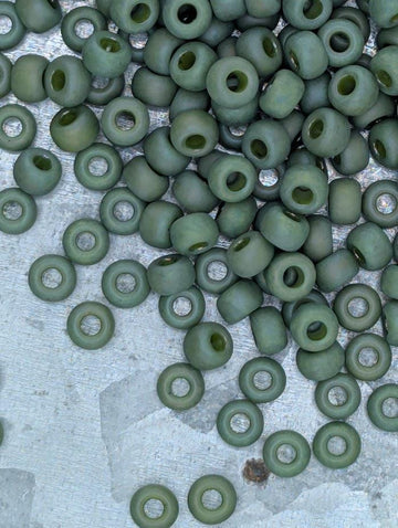 Miyuki Rocaille Beads: Fern Opaque Matte Glazed Rainbow - Size 6/0