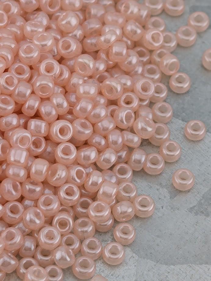 Miyuki Seed Beads 11/0: Light Pink Opaque Luster, 20g Pack