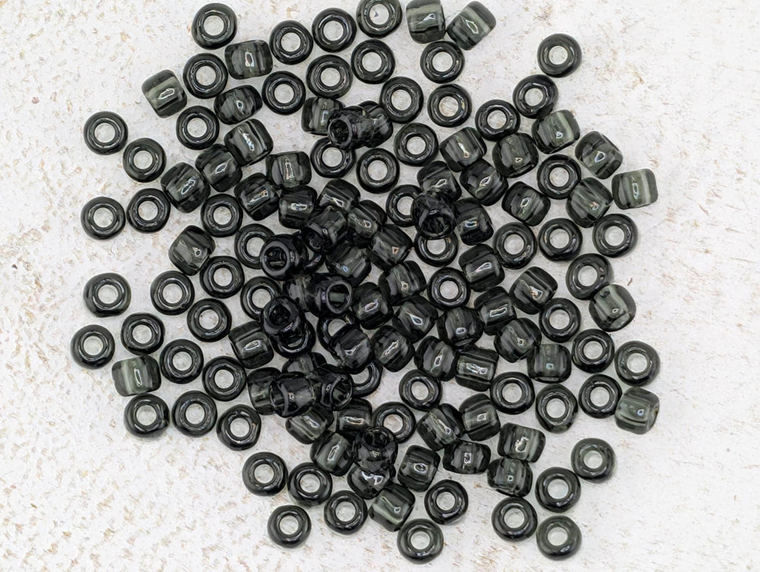 Transparent Grey Matsuno Seed Beads - Size 6, 15g Pack