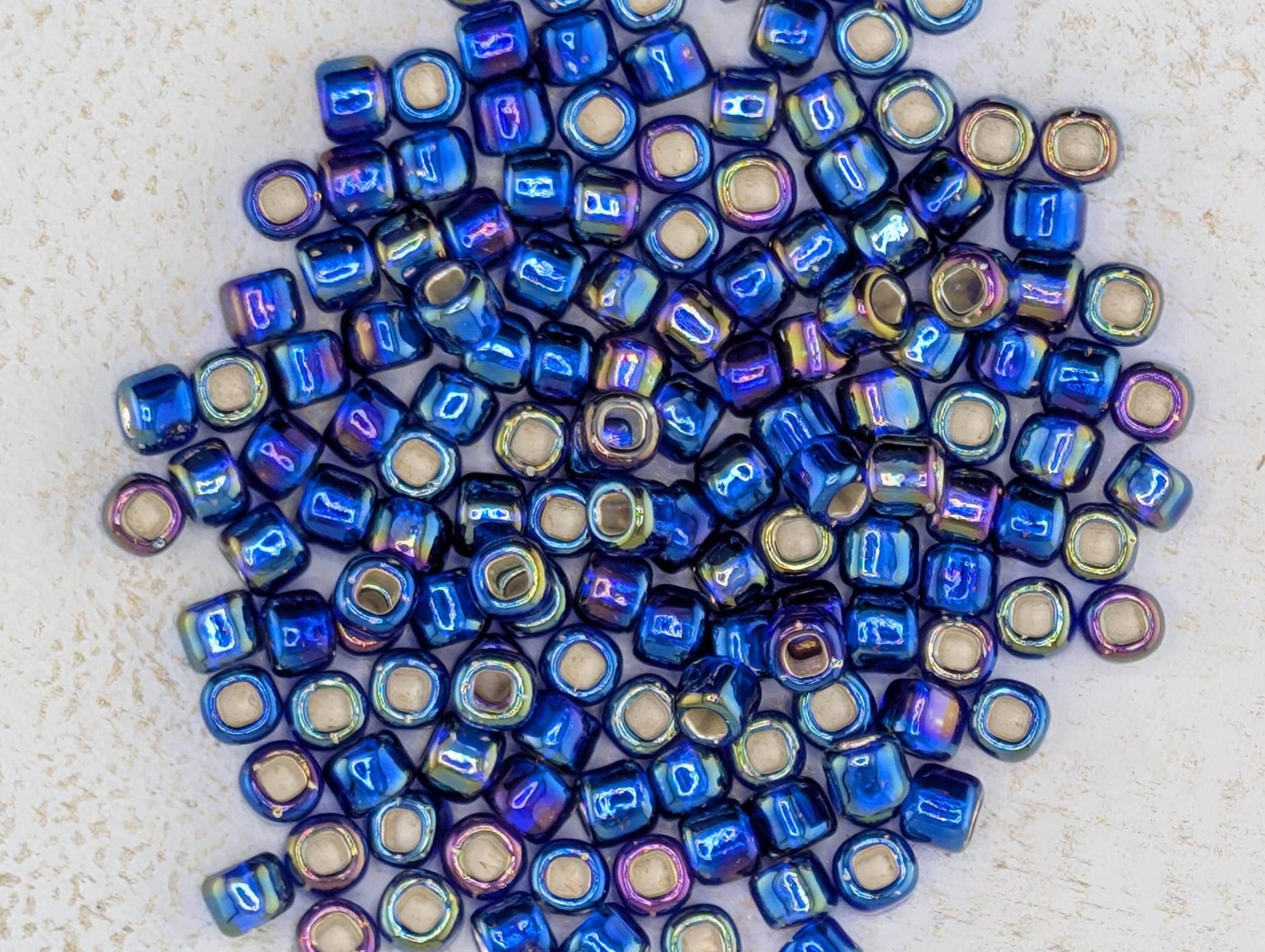 Seed Beads: Silver-Lined Rainbow Cobalt Matsuno (Size 6, 15g Pack)
