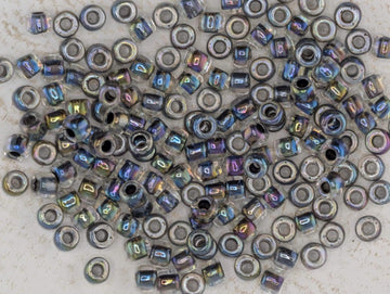 Rainbow Inside Peacock Matsuno Seed Beads (Size 6, 15g, ~180 pcs)