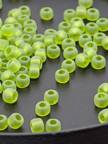 Matsuno Seed Beads, Light Green Matte (Size 6, 15g, ~180 pcs)