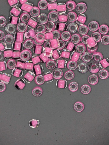 Seed Beads: Matsuno Hot Pink Translucent - Size 6, 15g Approx 180 pcs