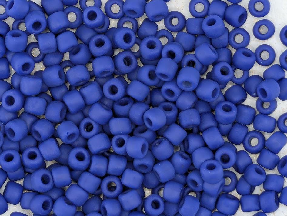 Seed Beads: Dark Blue Matte Finish - Matsuno Size 6, 15g