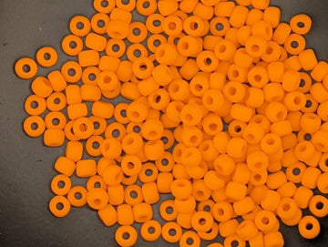 Matte Orange Matsuno Seed Beads - Size 6, 15g Pack