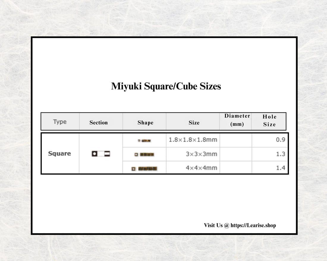 Miyuki Square/Cubes Crystal/Mocha Inside Color Lined Sparkle Size 1.5mm