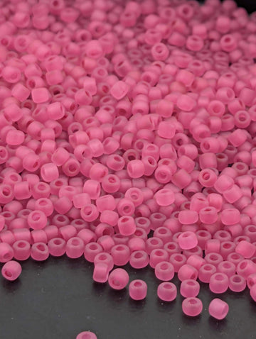1942SB Translucent Inside Dyed Color Matte Hot Pink (Matsuno Seed Beads, Size 11, 15g)