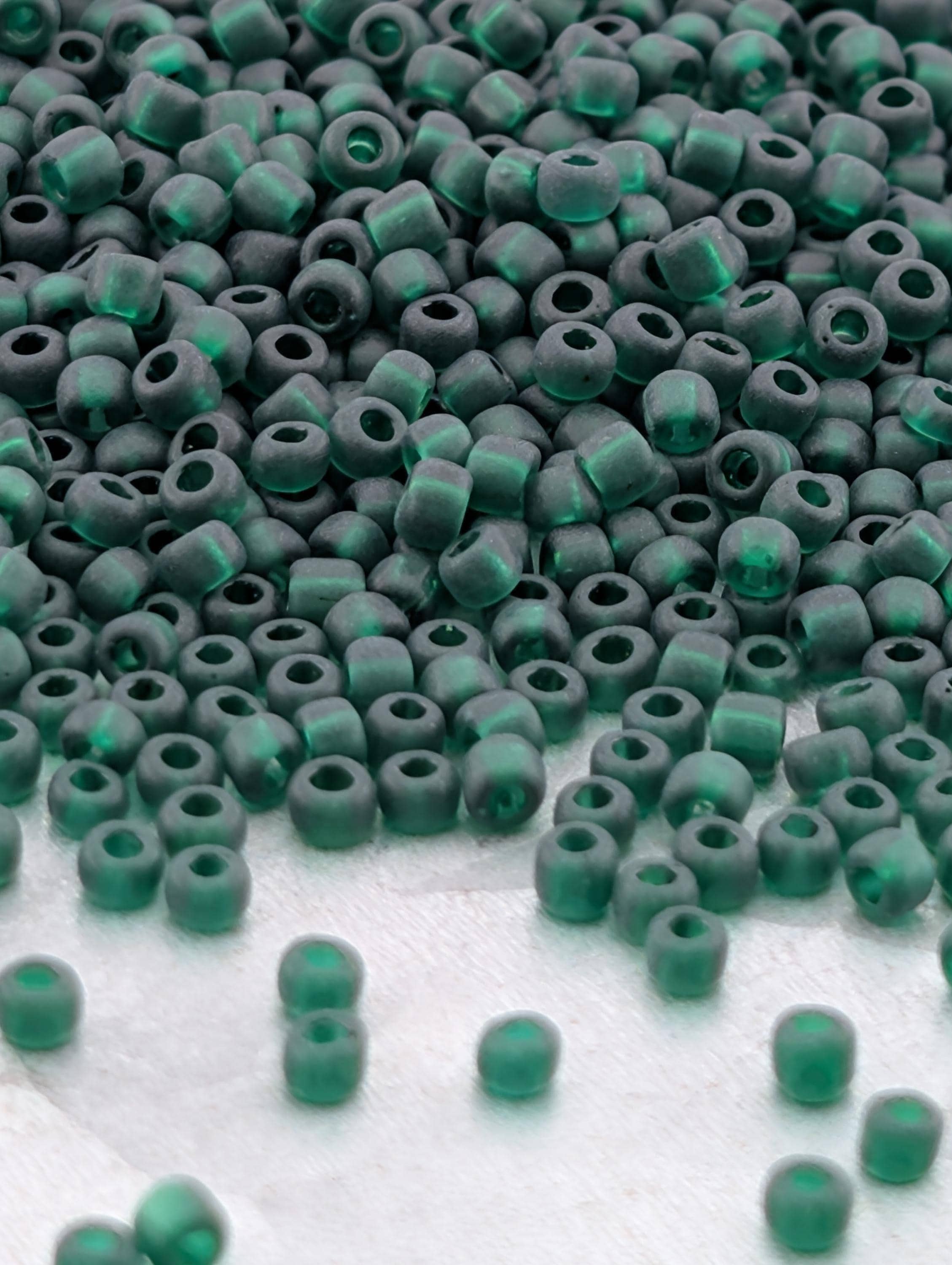 1918SB Translucent Matte Dark Green 11/0 Round Matsuno Seed Beads (15g, ~1650 pcs)