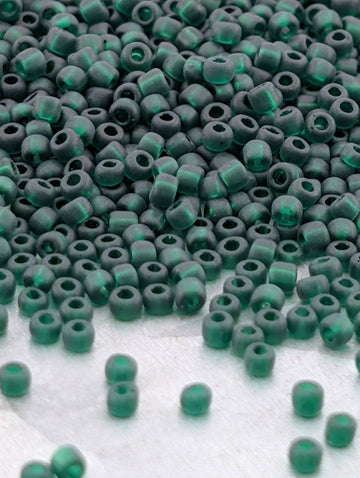 1918SB Translucent Matte Dark Green 11/0 Round Matsuno Seed Beads (15g, ~1650 pcs)