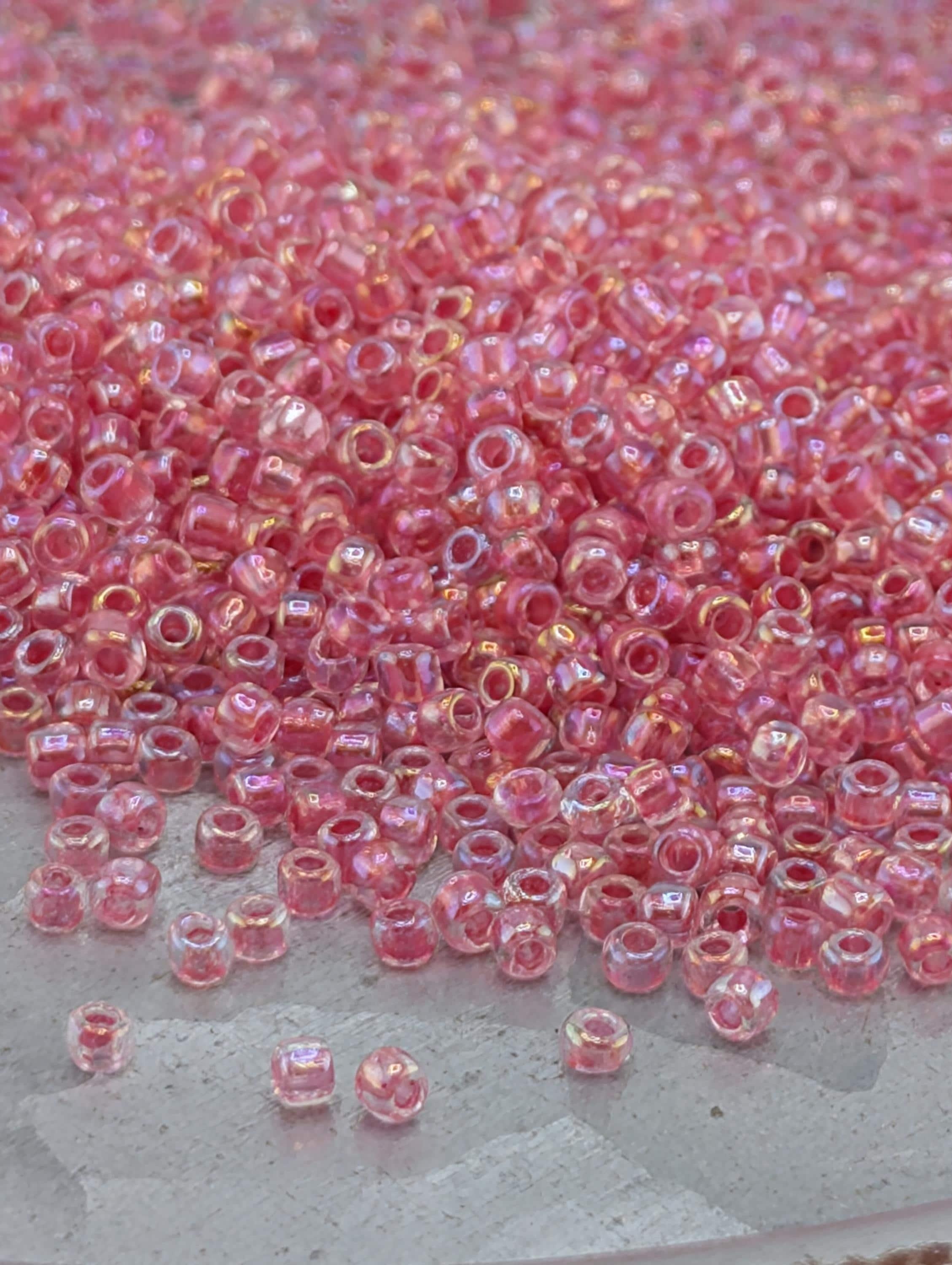 1852SB Translucent Inside Dyed Color Rainbow Hot Pink 11/0 Round Matsuno Seed Beads (15g, ~1650 pcs)