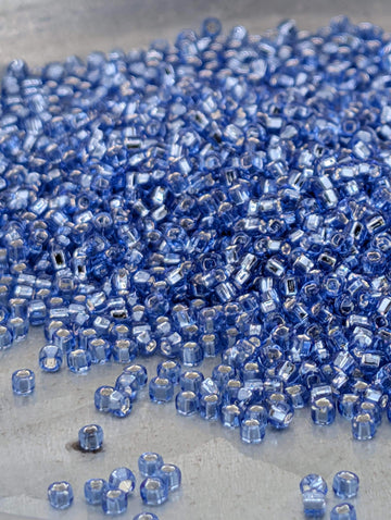Light Blue Seed Beads: Transparent Silver Lined Matsuno 11/0