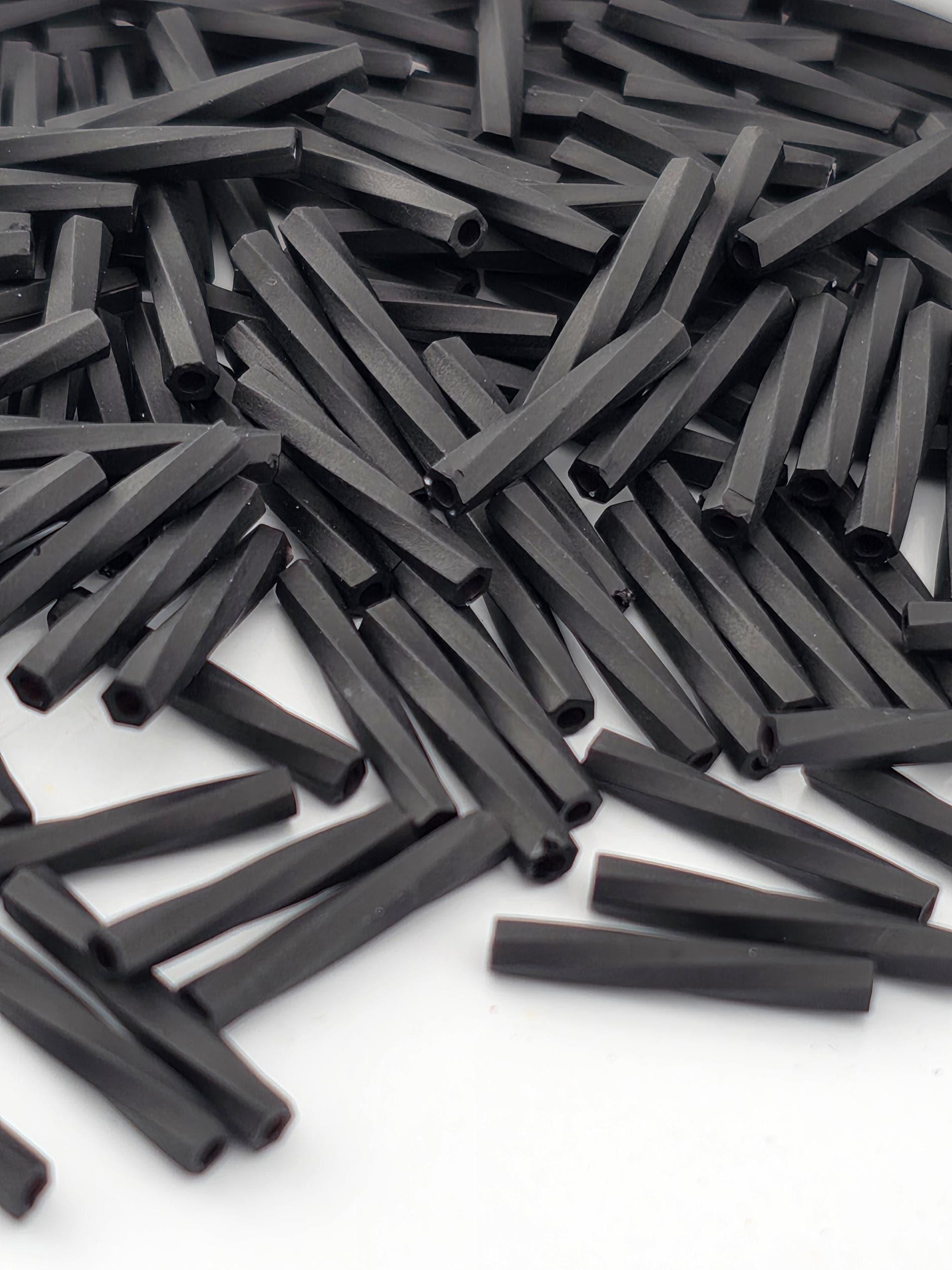 Miyuki Twisted Bugles 2x12 Black Opaque Matte Size 2x12mm