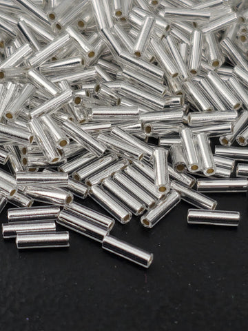 Miyuki Bugles 6MM Crystal Translucent Silver-Lined Size 6mm