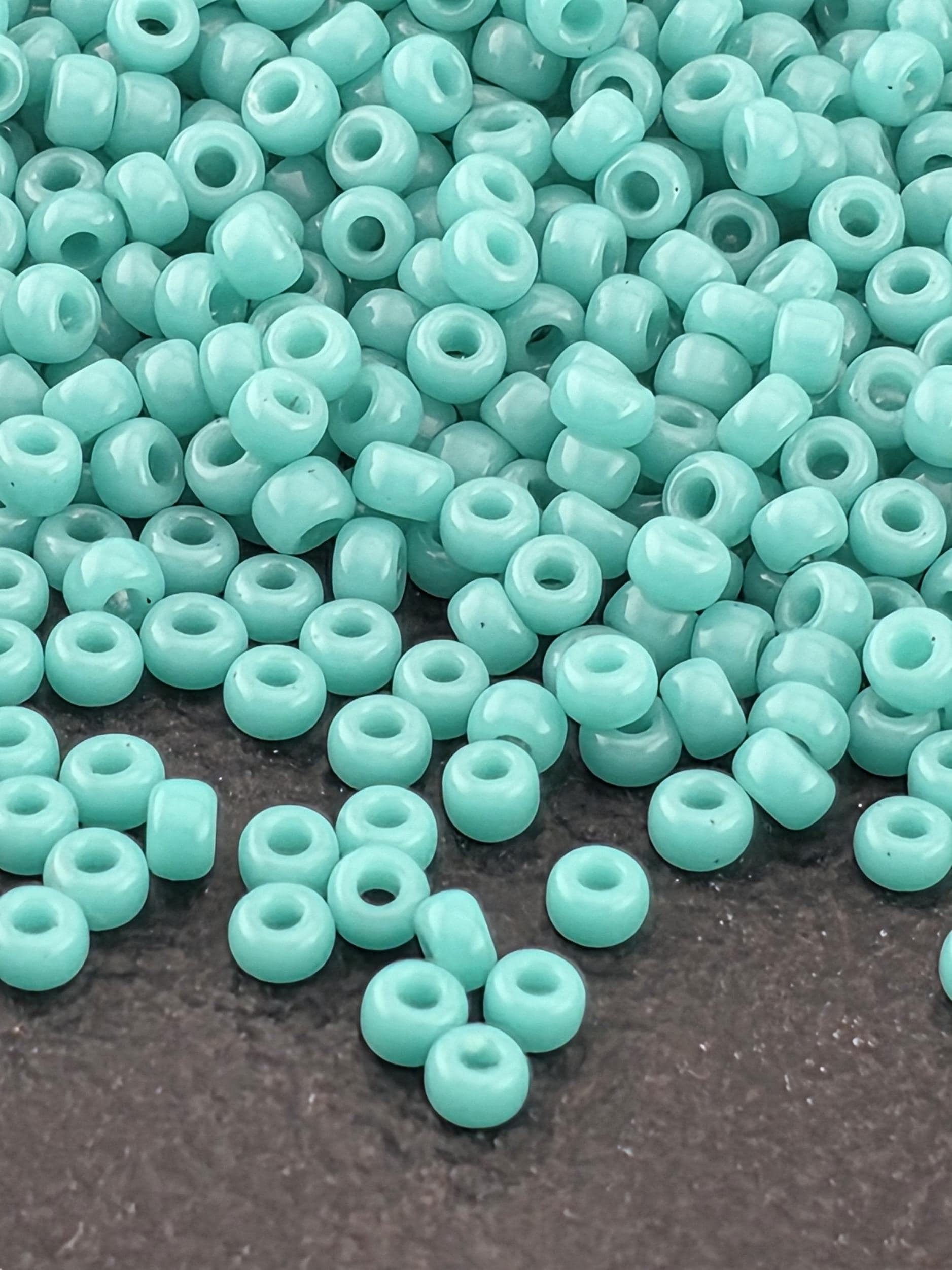 Miyuki Rocailles Seed Beads 11/0: Aqua Opaque, 20g Pack