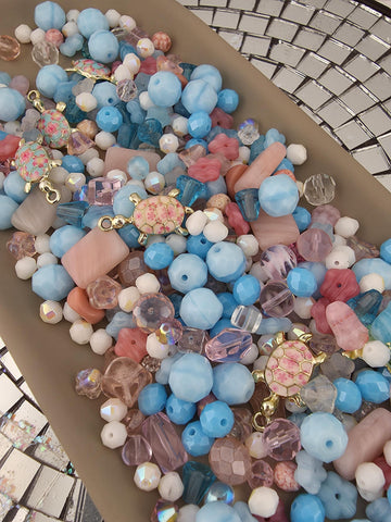 Exclusive "Turtle Blossoms" Bead Mix: Colorful DIY Jewelry Making Supplies (30g Pkg)