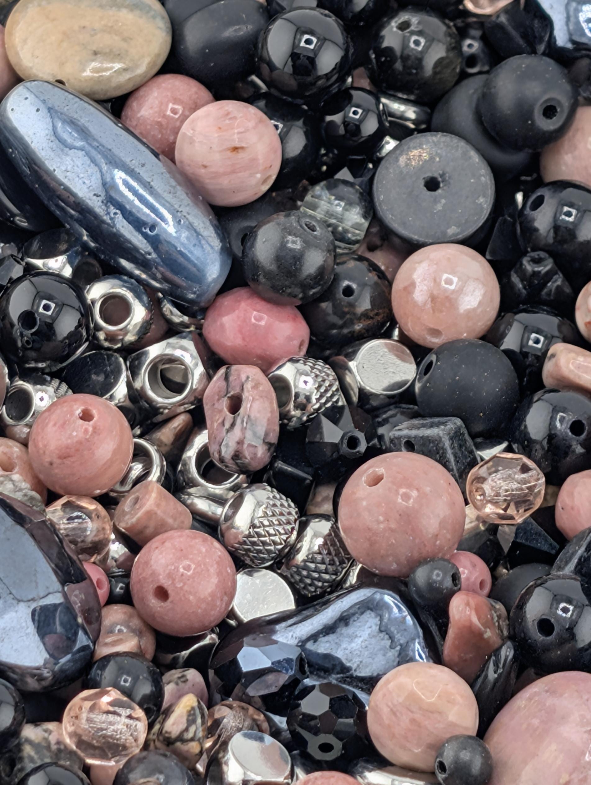 Exclusive "Volcanic Bloom" Gemstone Bead Soup Mix: 2oz Natural Stone Jewelry Making