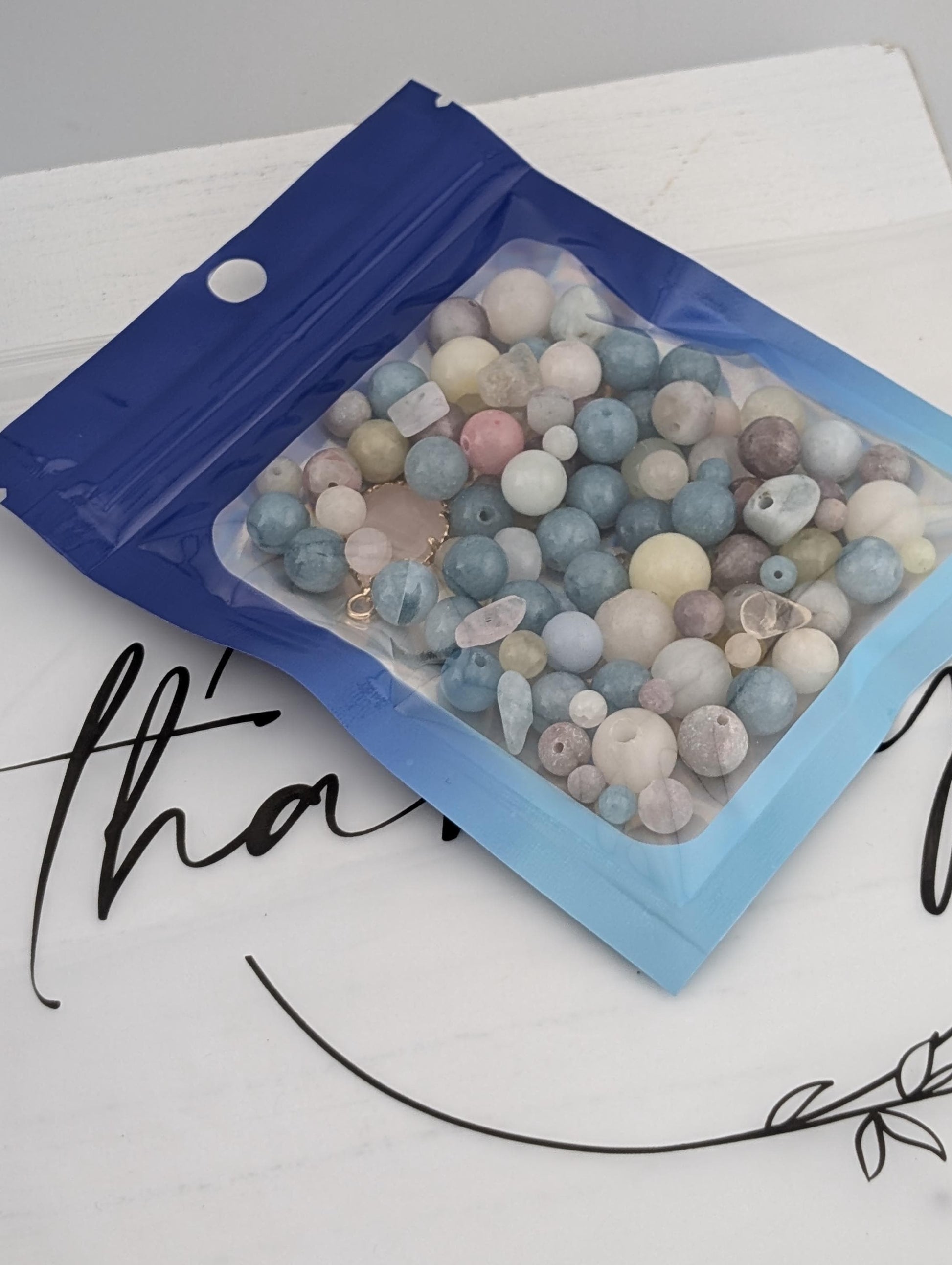 Exclusive "Chadauncy Cloud Mix" Natural Morganite Chadauncy and Kunzite Premium Gemstone Bead Mix 100% Gemstone Beads 56g (2oz)