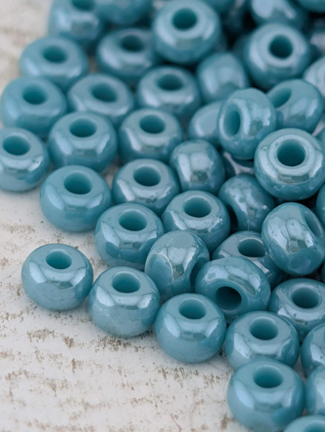 Seed Beads for Jewelry: Opaque Turquoise Blue - Preciosa Glass