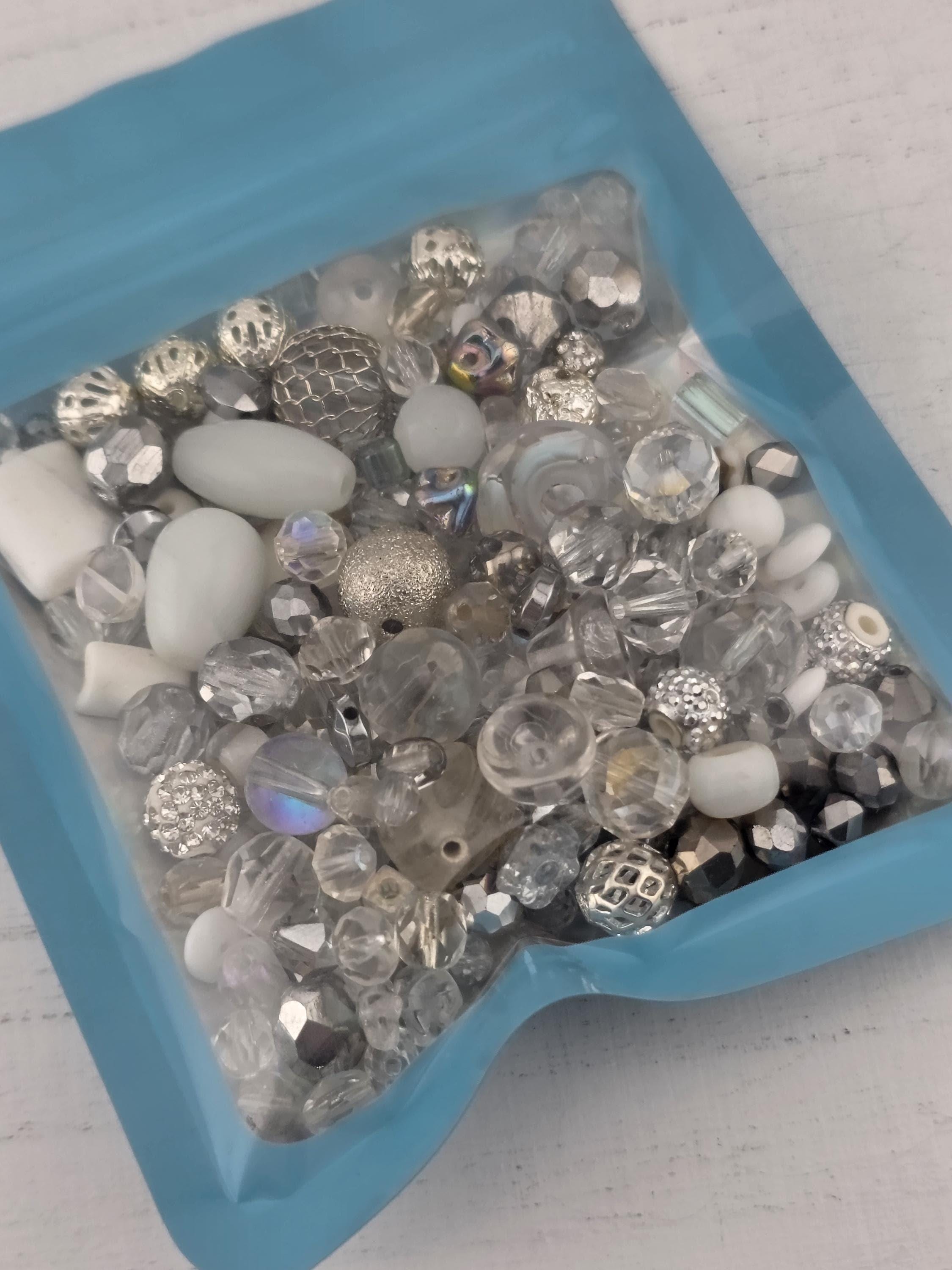 Learise Exclusive "White Frost" Glass Bead Soup Mix (56g Pkg)