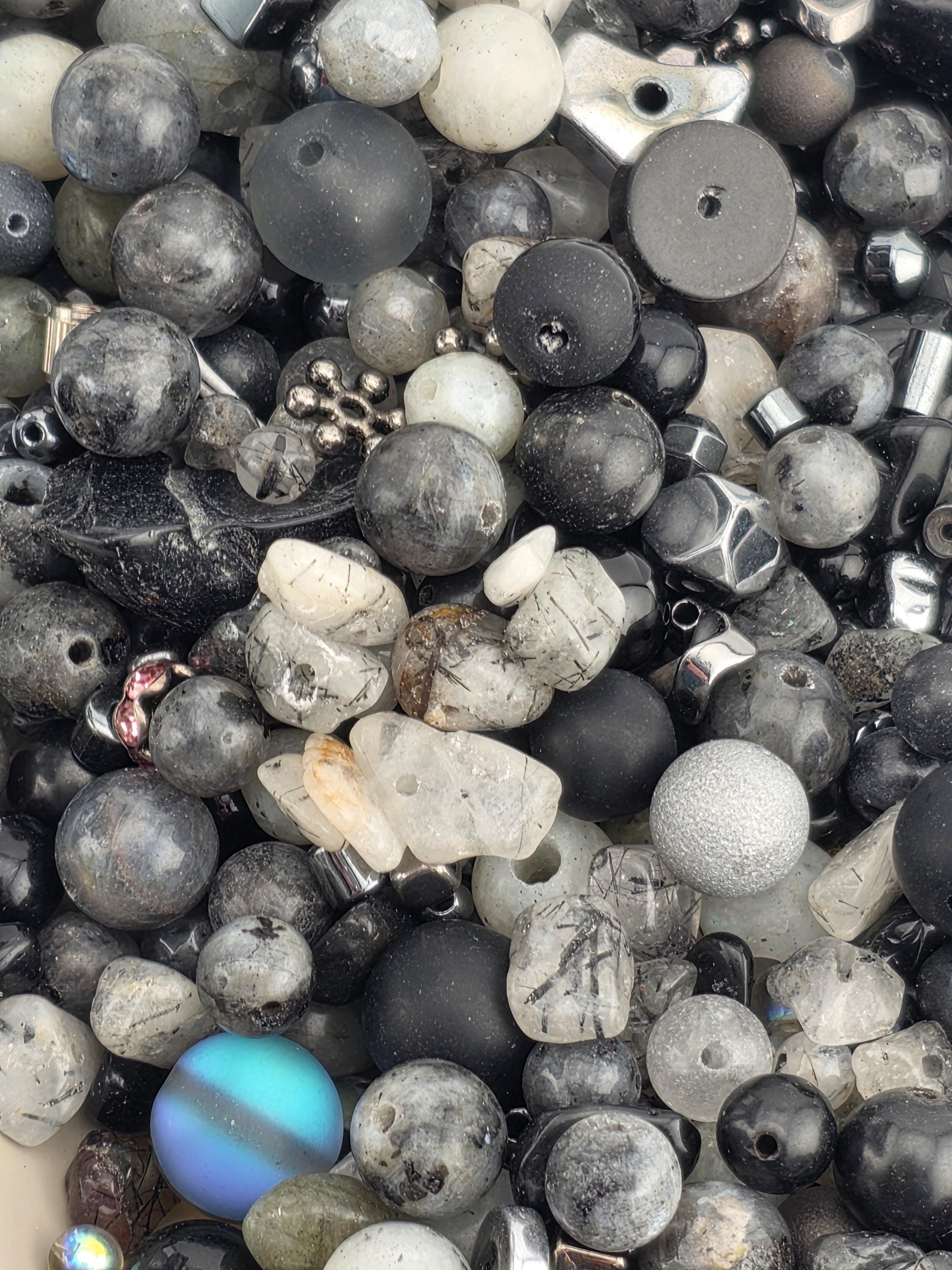 Exclusive "Thunderstone Mix" Gemstone, mixed metal & Glass Bead Mix (56g Pkg)