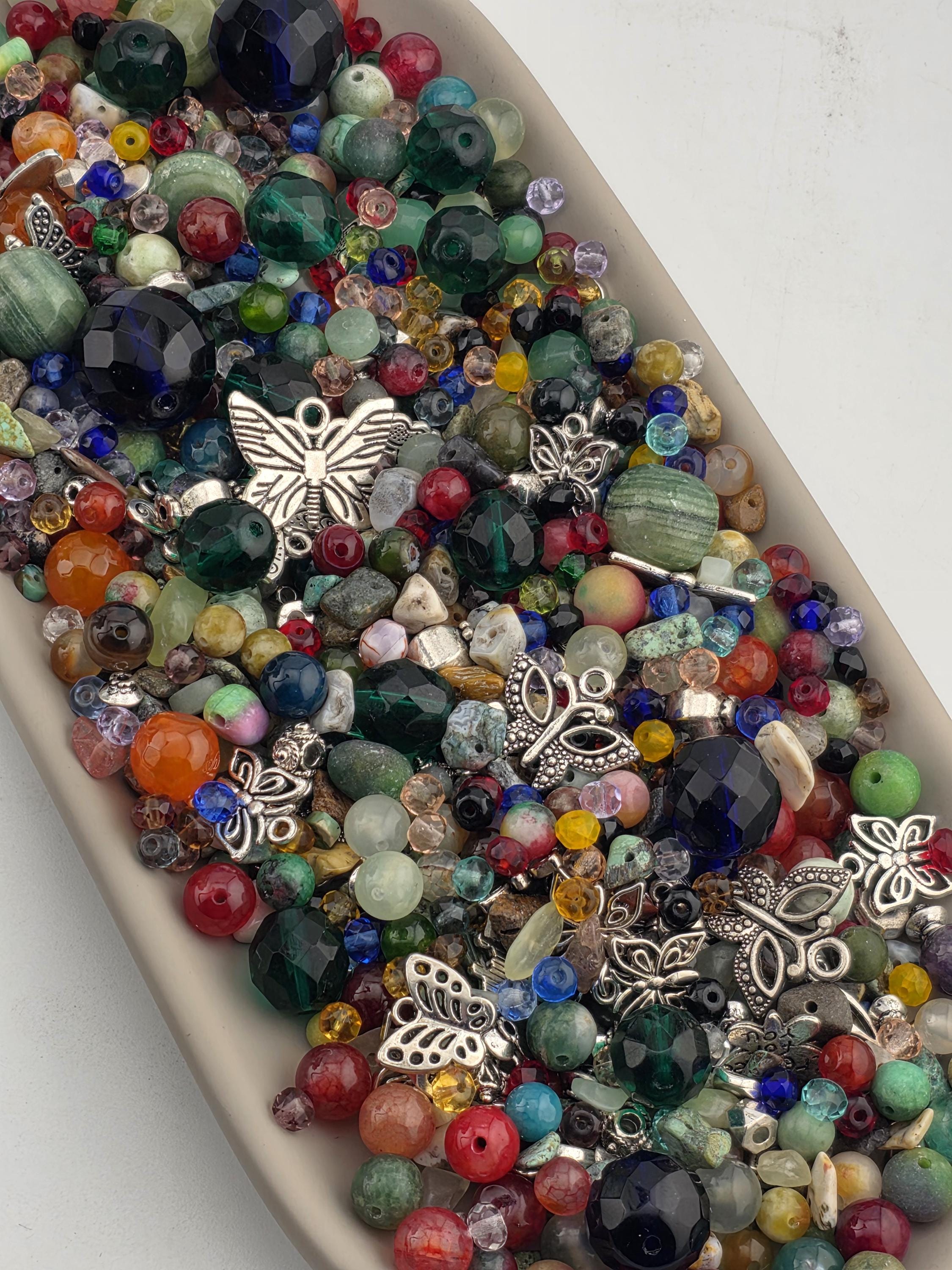 Exclusive "Jellybean Garden" Gemstone & Glass Bead Mix (56g Pkg)