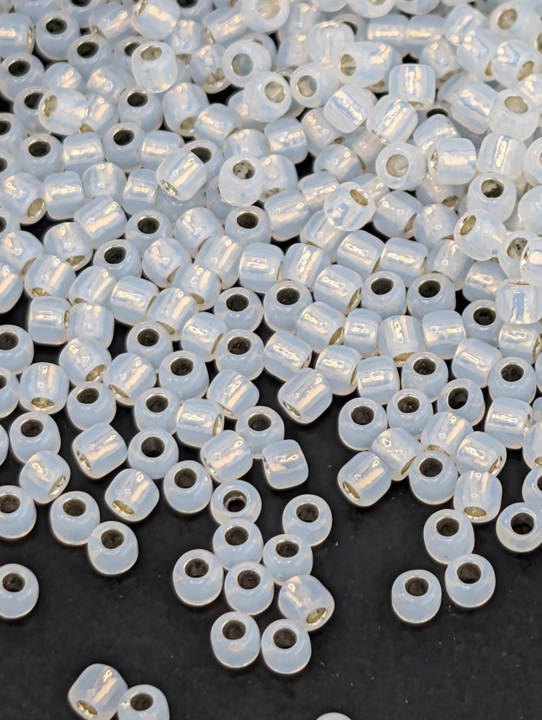 Silver-Lined Milky White Size 11/0 Toho Round 2.5" tube