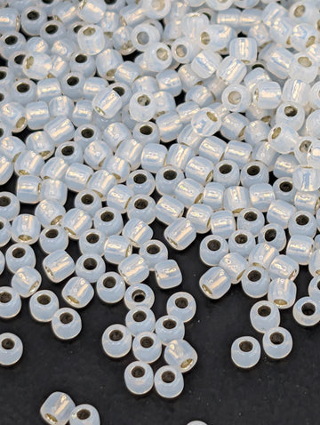 Silver-Lined Milky White Size 11/0 Toho Round 2.5" tube