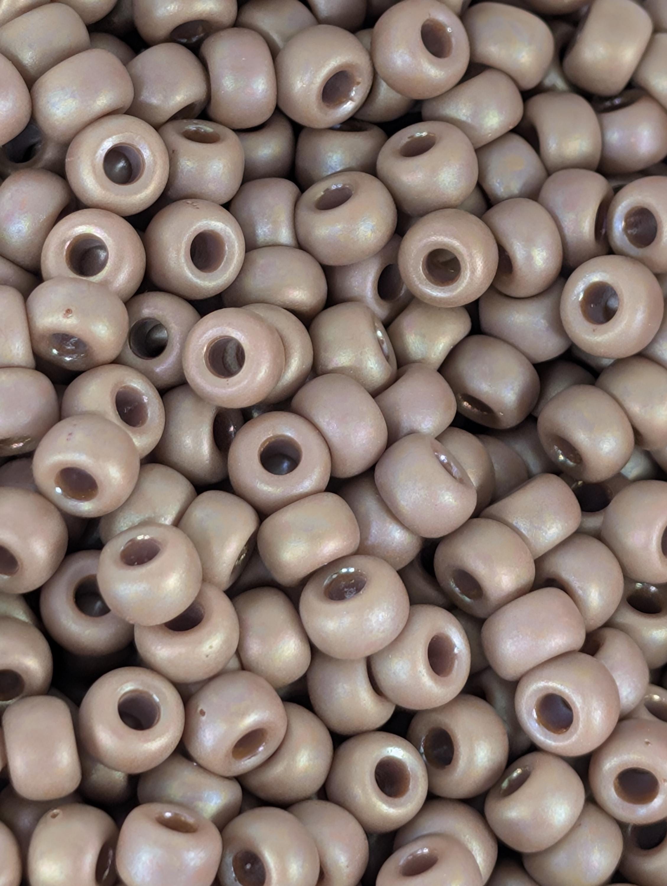 Hazelnut Opaque Matte Glazed Rainbow Miyuki Rocaille Size 8/0 (20g pkg)