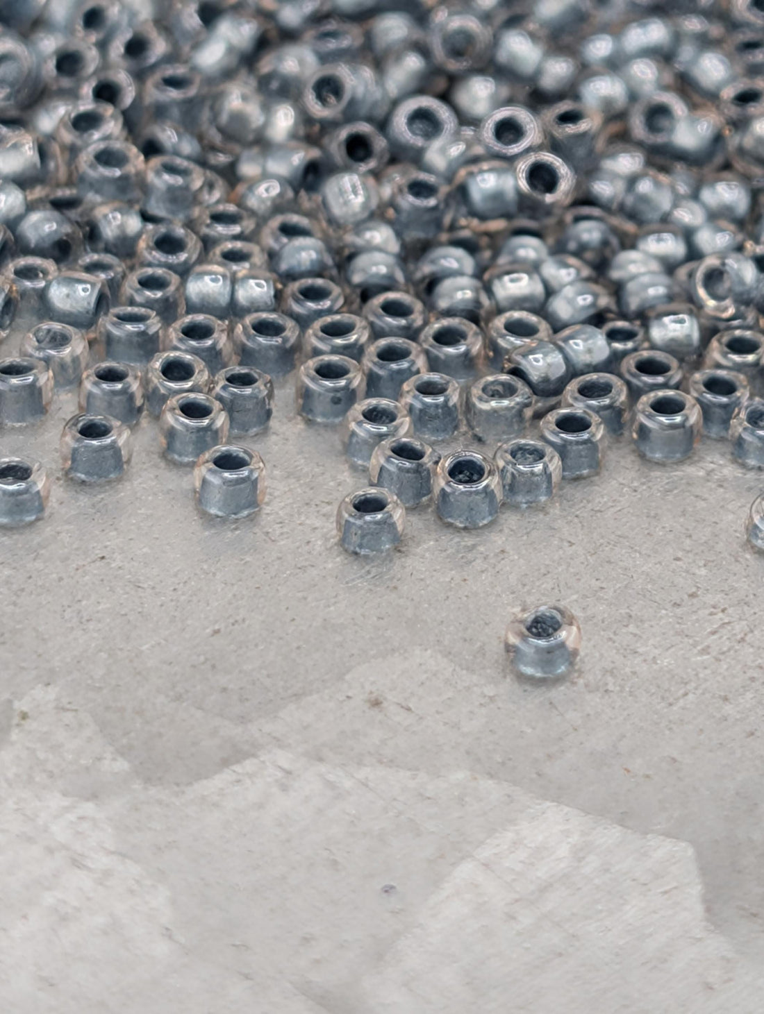 Inside-Color Crystal/Metallic Blue-Lined Size 15/0 Toho Round 2.5" tube