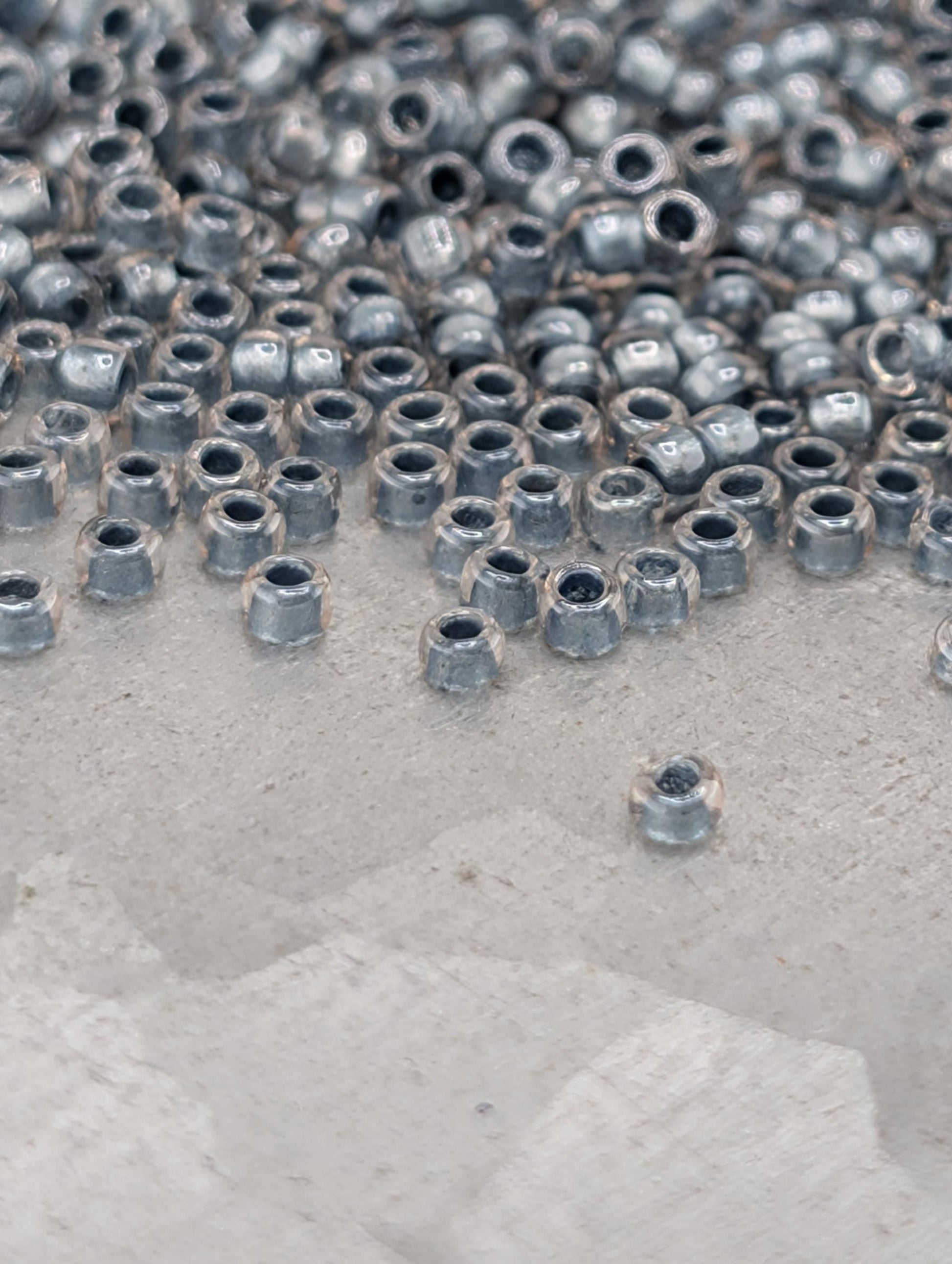 Inside-Color Crystal/Metallic Blue-Lined Size 15/0 Toho Round 2.5" tube