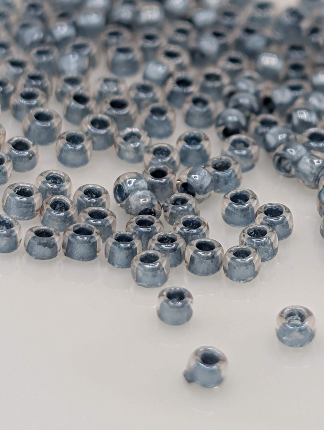 Inside-Color Crystal/Metallic Blue-Lined Size 15/0 Toho Round 2.5" tube