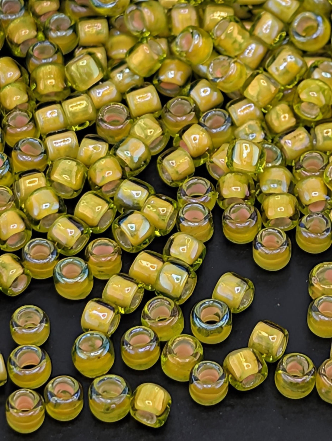 Toho Japanese Seed Beads, Size 8/0: Jonquil Apricot Lined, 2.5" Tube ~8-9g