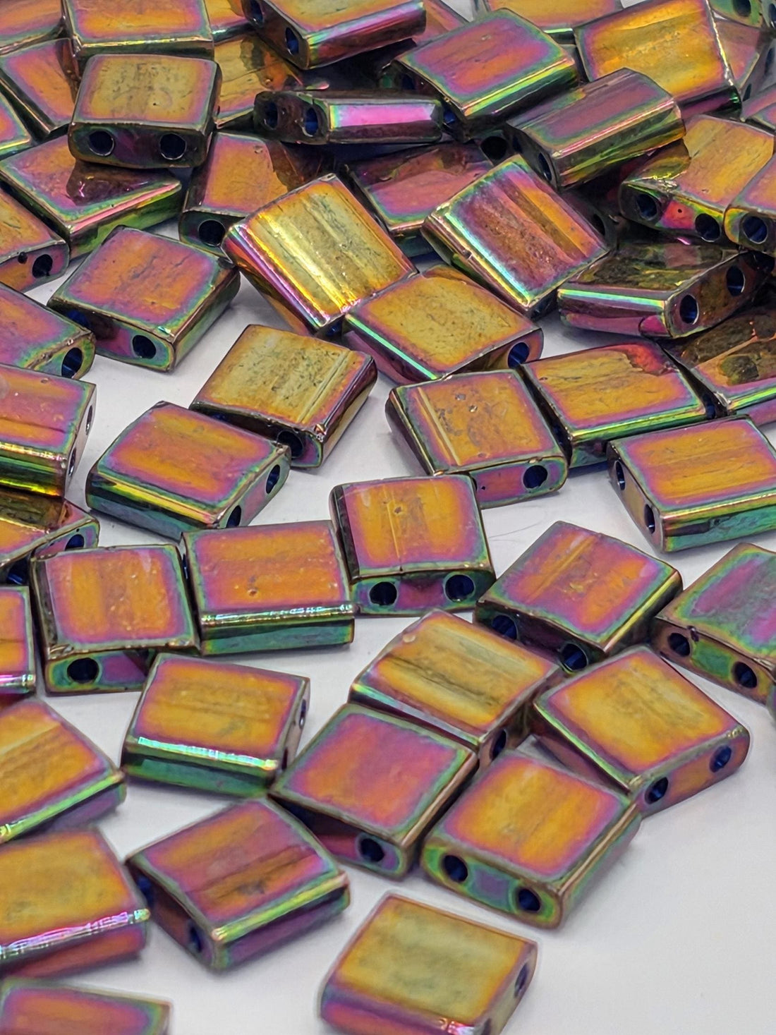 TL1893-Miyuki Tila Beads:Raspberry Gold L (7.5g pkg)