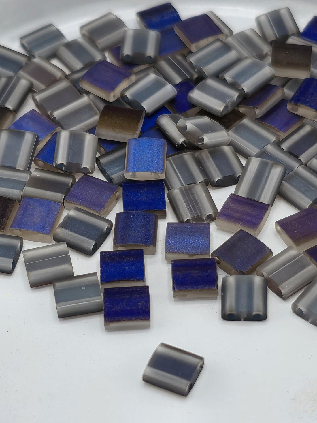 TL4556-Miyuki Tila Beads:Azure Matte SC (7.5g pkg)