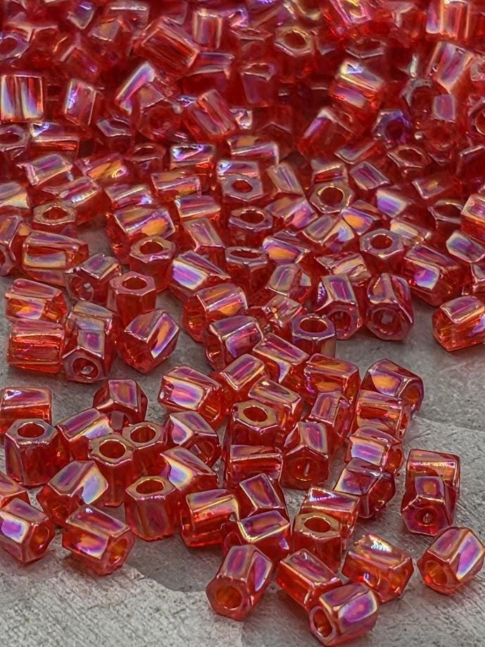 Berry Translucent Rainbow Miyuki Twist Size 10/0 (15g Pkg)